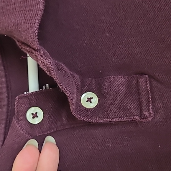 Cherokee Ultimate Polo Pre-loved Sz S Plum High Low - Picture 3 of 7